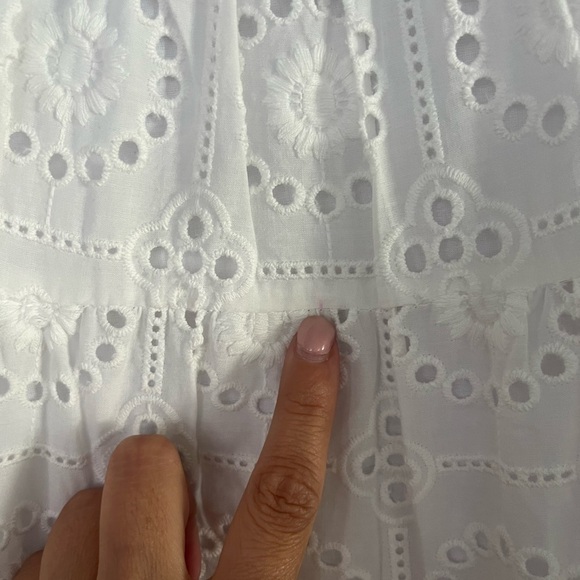 NWOT STAUD Hyacinth Short Sleeve Eyelet Maxi Dress - Picture 3 of 15